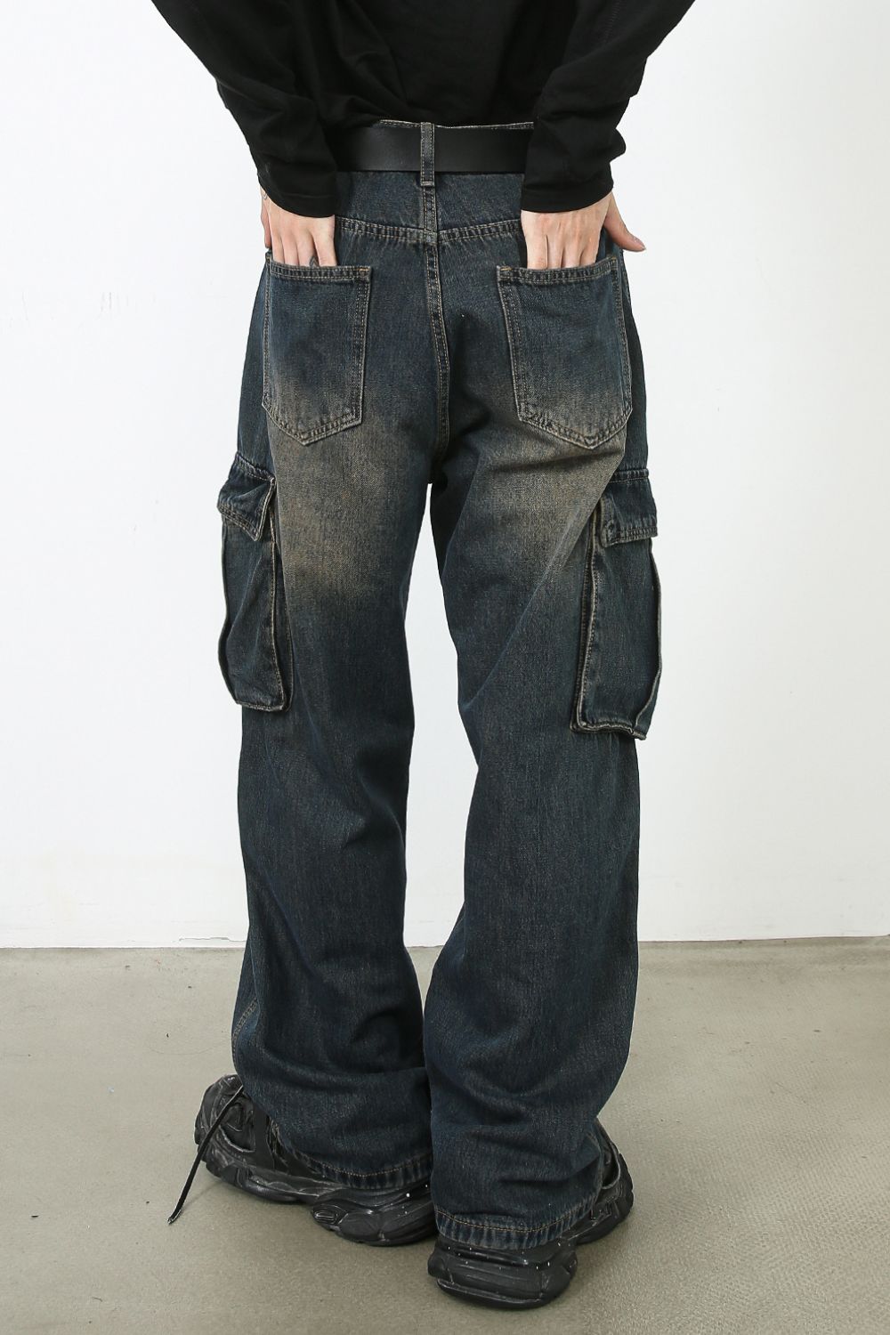 Men's Baggy Jeans with Cargo Pockets - Tigbul's Variety Fashion Shop