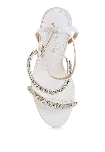 Aragon Diamante Embellished Fantasy Heel Sandals - Tigbul's Variety Fashion Shop