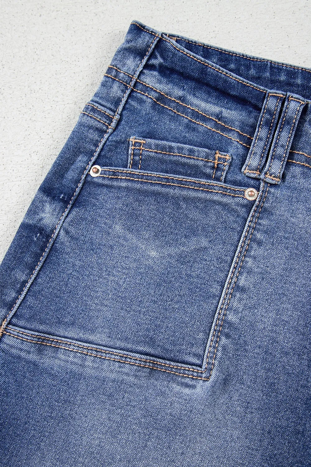 High-Waisted Wide-Leg Vintage Wash Jeans - Tigbul's Variety Fashion Shop