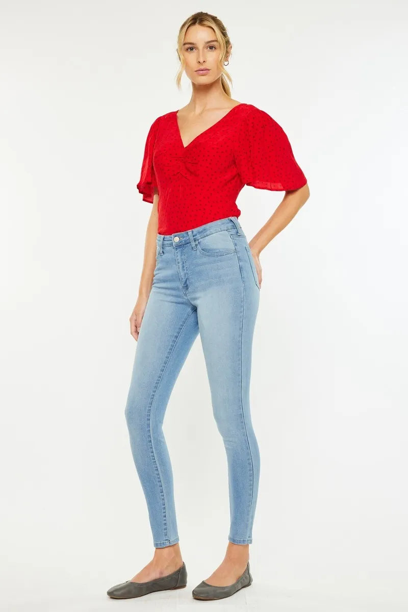 Kancan High Rise Light Super Skinny Jeans - Tigbul's Variety Fashion Shop
