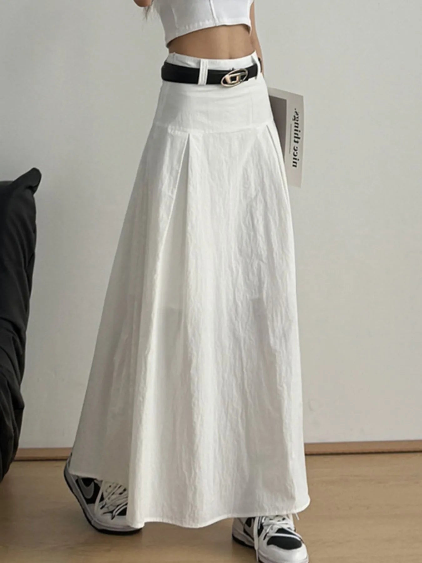 High Waist A-Line Maxi Skirt - Tigbul's Variety Fashion Shop