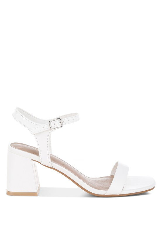 Kazara Faux Leather Block Heels - Tigbul's Variety Fashion Shop