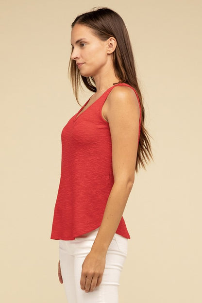 V Neck Sleeveless Cami Top - Tigbul's Variety Fashion Shop