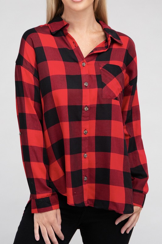 Classic Plaid Flannel Shirt - Tigbul's Variety Fashion Shop