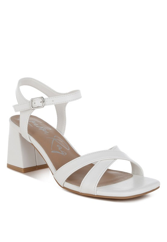 Edessa Square Toe Block Heel Sandals - Tigbul's Variety Fashion Shop