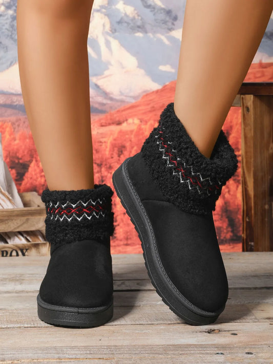 Round Toe Platform Casual Above Ankle Boots - Tigbul's Variety Fashion Shop