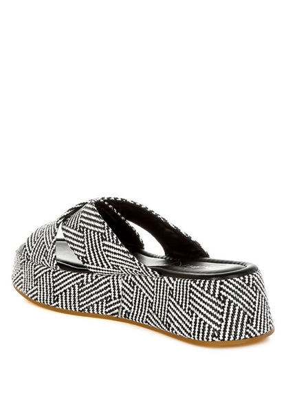 Modura Raffia Flatform Slip Ons - Tigbul's Variety Fashion Shop