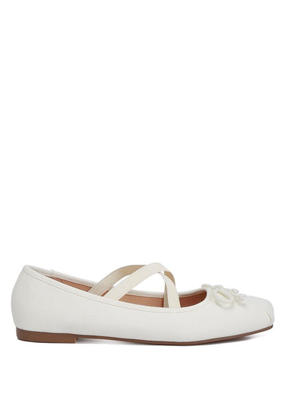 Arimer Criss Cross Strap Ballet Flats - Tigbuls Variety Fashion