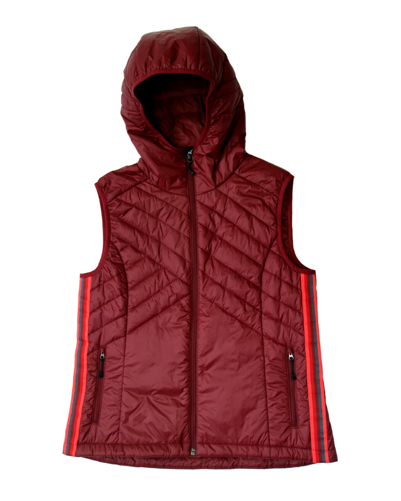 Powerstripe Eco-Friendly Down Hooded Vest - Tigbul's Variety Fashion Shop