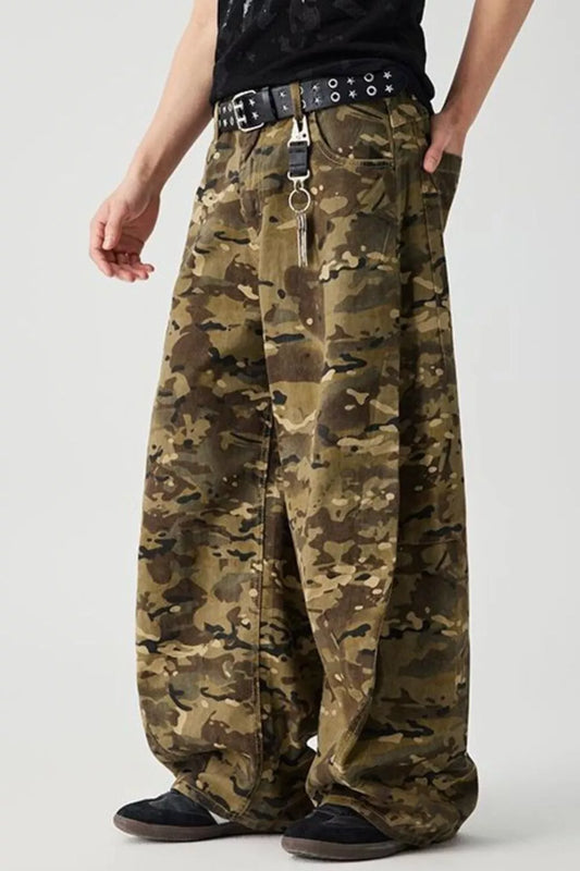 Men's Camouflage Wide Leg Pants - Tigbul's Variety Fashion Shop