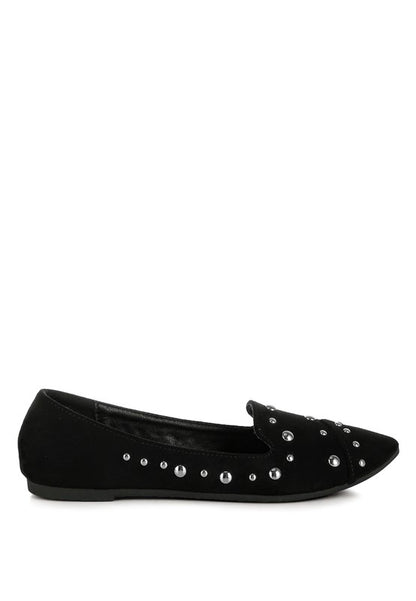 Olesia Stud Emebllished Ballet Flats - Tigbul's Variety Fashion Shop