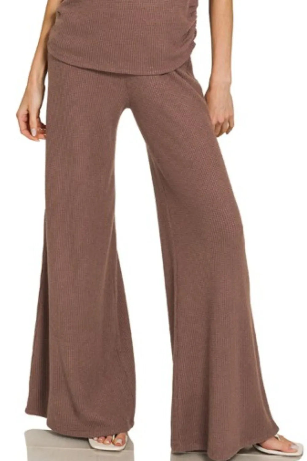 Zenana Sweater Mock Neck Top & Long Pants Set - Tigbul's Variety Fashion Shop