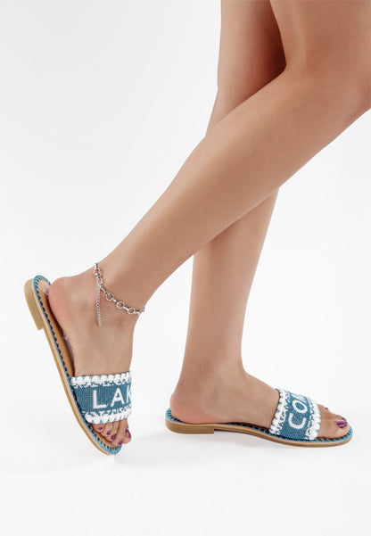 Hot Hub Beaded Lake Como Flat Slip Ons - Tigbul's Variety Fashion Shop