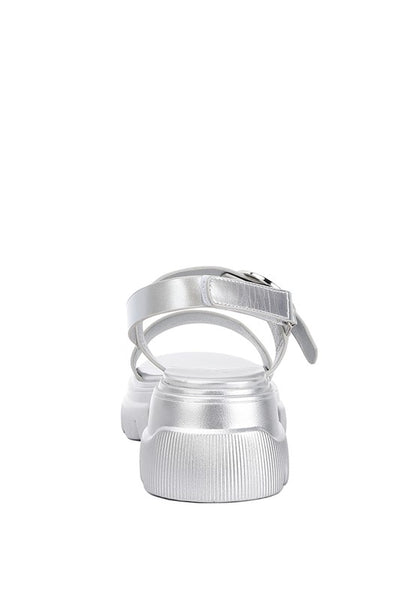 Silas Metallic Chunky Sandals - Tigbul's Variety Fashion Shop