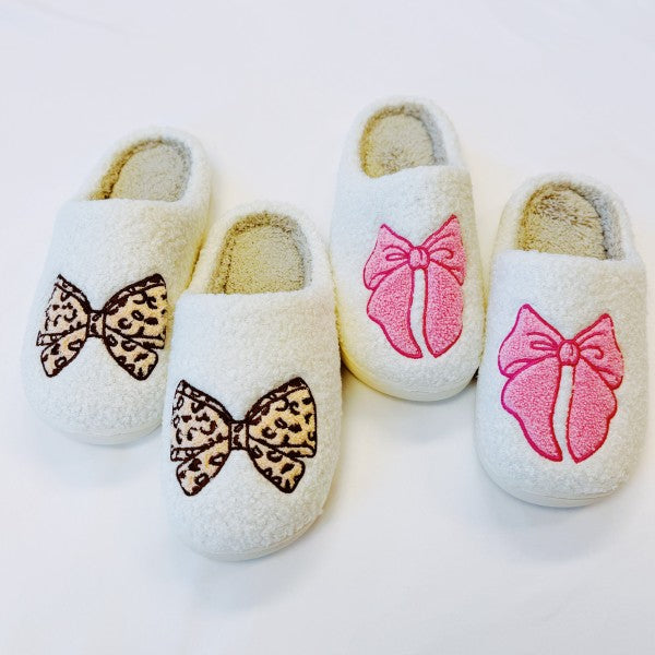Emily Bow Cozy Lounge Slippers - Tigbul's Variety Fashion Shop