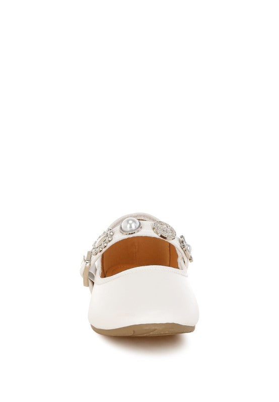 Kavana Charms Embellished Flat Mary Janes - Tigbul's Variety Fashion Shop