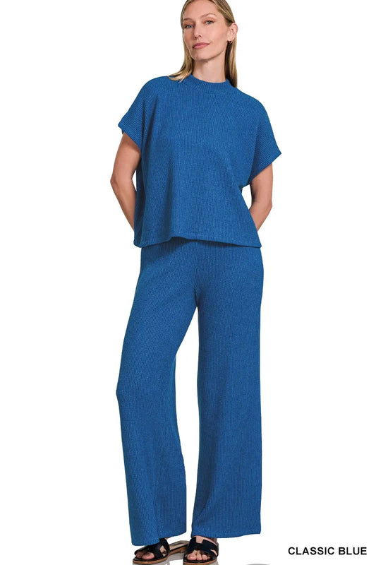 Zenana Sweater Boxy Top & Long Pants Set - Tigbul's Variety Fashion Shop
