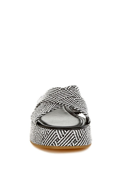 Modura Raffia Flatform Slip Ons - Tigbul's Variety Fashion Shop