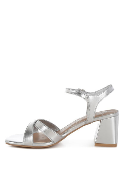 Edessa Metallic Ankle Strap Sandals - Tigbul's Variety Fashion Shop