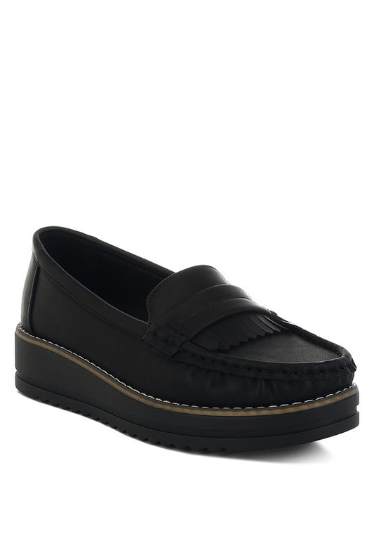 Croyda Fringed Nubuck Loafers - Tigbul's Variety Fashion Shop