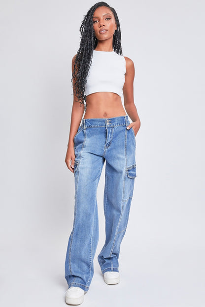 YMI Jeanswear High-Rise Straight Cargo Jeans - Tigbul's Variety Fashion Shop