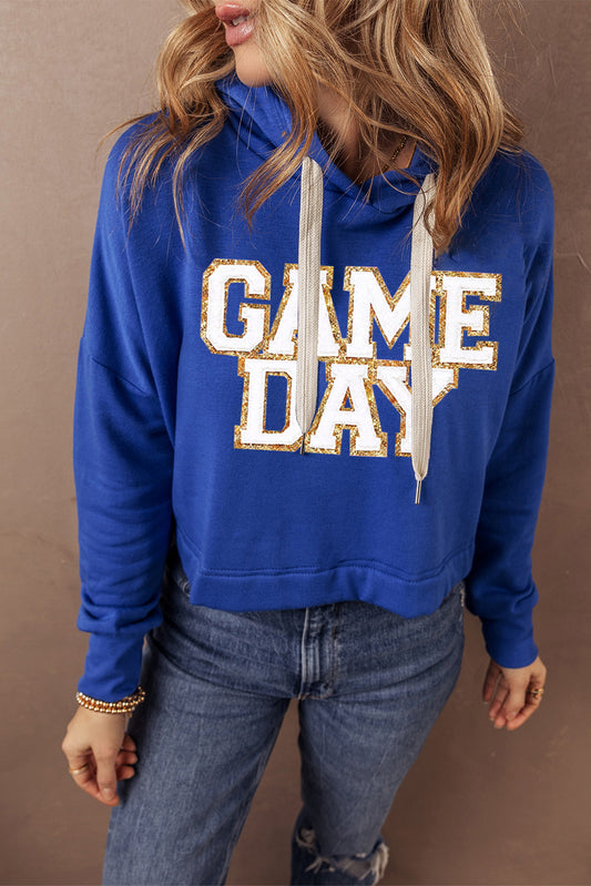 GAME DAY Drawstring Long Sleeve Hoodie - Tigbul's Variety Fashion Shop