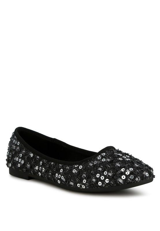 Sujet Sequin Ballet Flats - Tigbul's Variety Fashion Shop