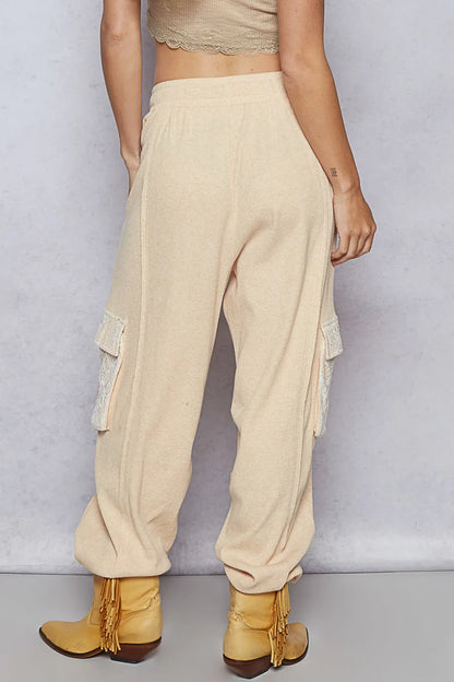 POL Drawstring Lace Pocket Patch Joggers - Tigbul's Variety Fashion Shop