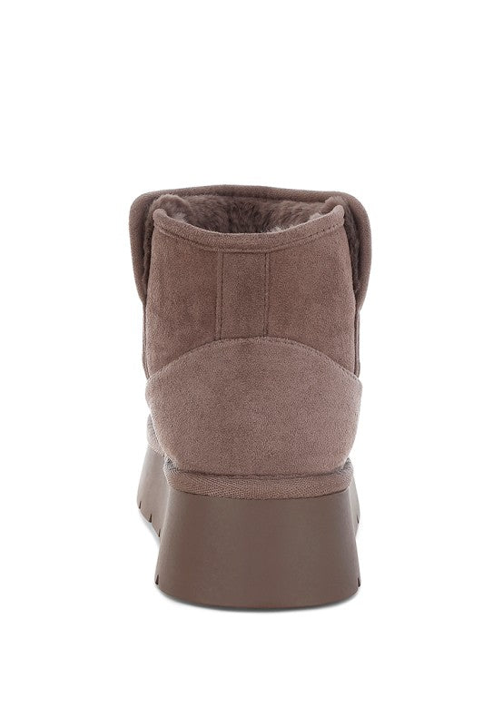 Holias Chunky Heeled Snow Boots - Tigbul's Variety Fashion Shop
