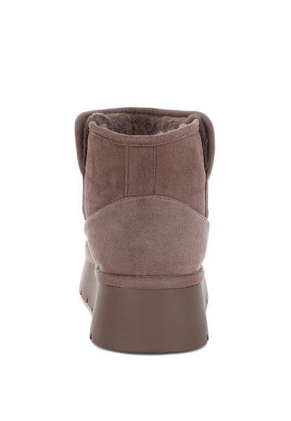 Holias Chunky Heeled Snow Boots - Tigbul's Variety Fashion Shop