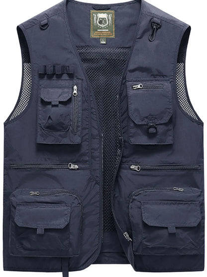 Men's Size Small to 6XL Zip Up Vest with Pockets Plus - Tigbul's Variety Fashion Shop