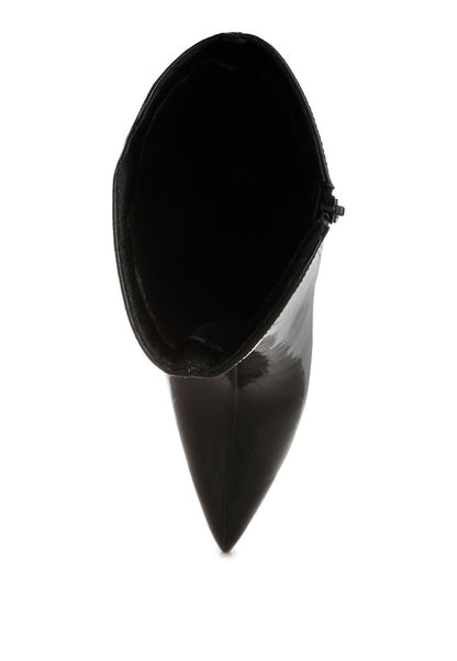 Kultrus Croco Stiletto Heel Mid-Calf Boots - Tigbul's Variety Fashion Shop