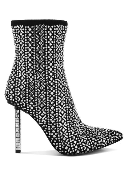 Gem Blaze Rhinestones Stiletto Boots - Tigbul's Variety Fashion Shop
