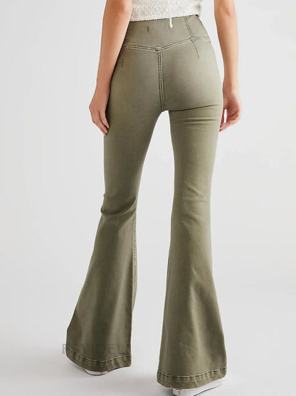 High Waist Flare Jeans - Tigbul's Variety Fashion Shop