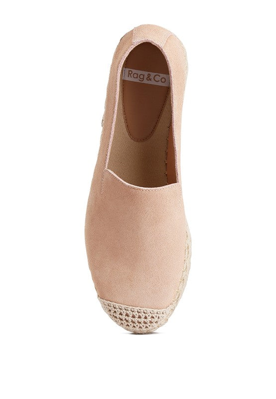 Ellerie Suede Flatform Heel Espadrilles - Tigbul's Variety Fashion Shop