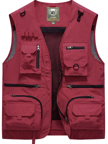 Men's Size Small to 6XL Zip Up Vest with Pockets Plus - Tigbul's Variety Fashion Shop