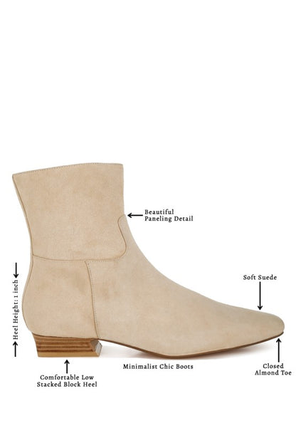 Hakra Flared Heel Suede Boots - Tigbul's Variety Fashion Shop
