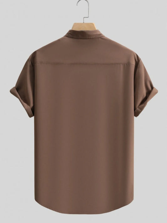 Men's Button Up Short Sleeve Shirt - Tigbul's Variety Fashion Shop