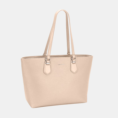 David Jones PU Leather Tote Bag - Tigbul's Variety Fashion Shop