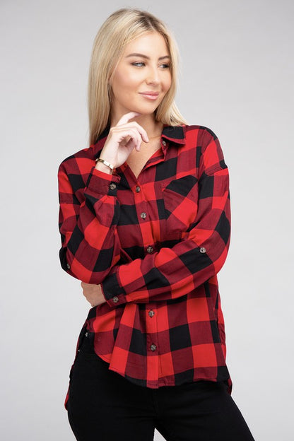 Classic Plaid Flannel Shirt - Tigbul's Variety Fashion Shop