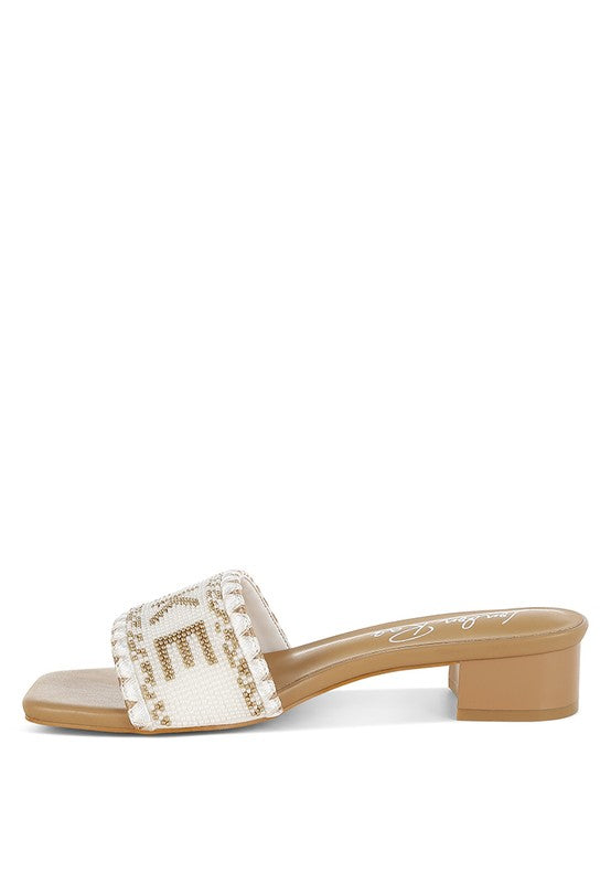 Vacay Babe Lake Como Beaded Slip-On Heels - Tigbul's Variety Fashion Shop