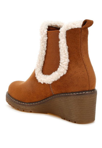Thunderhoof Faux Fur Lined Chelsea Boots - Tigbul's Variety Fashion Shop