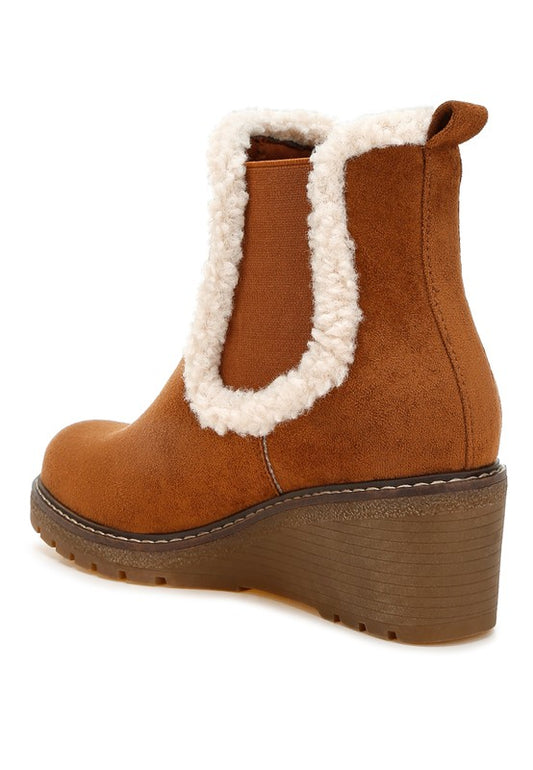 Thunderhoof Faux Fur Lined Chelsea Boots - Tigbul's Variety Fashion Shop