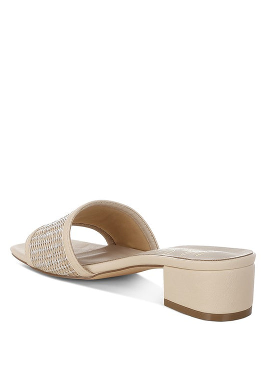 Gisella Raffia Slip On Sandals - Tigbul's Variety Fashion Shop