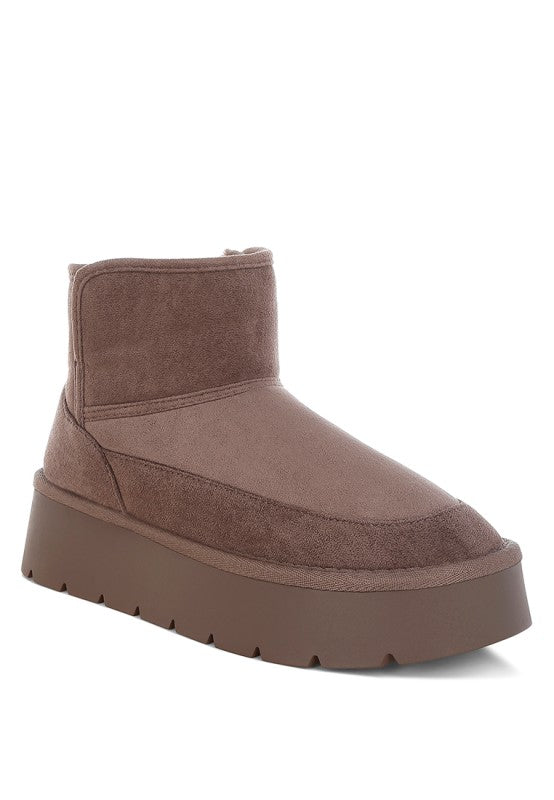Holias Chunky Heeled Snow Boots - Tigbul's Variety Fashion Shop