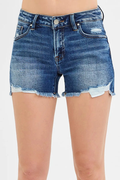 RISEN Low Rise Distressed Denim Shorts - Tigbul's Variety Fashion Shop