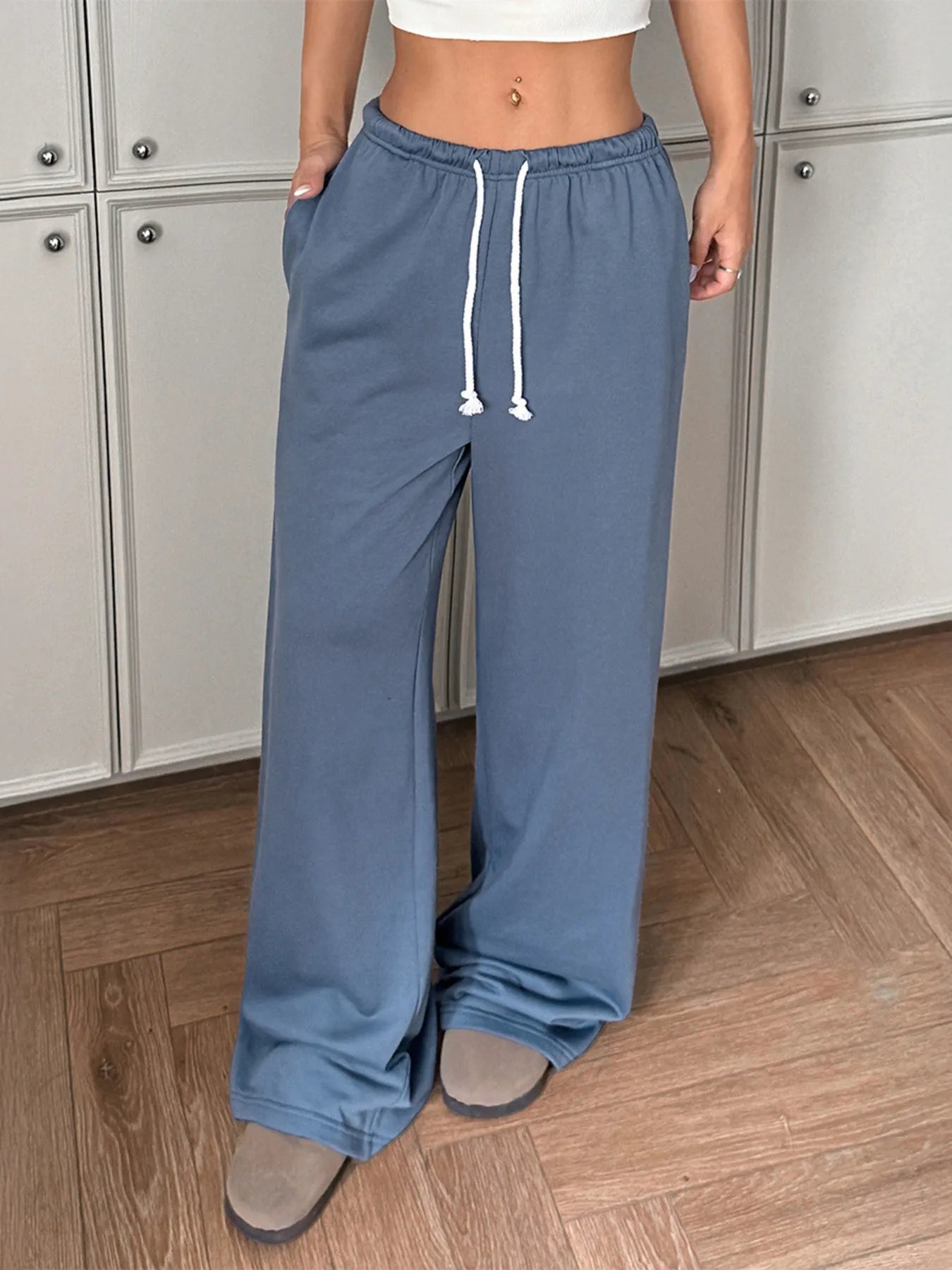Drawstring Wide Leg Pants - Tigbul's Variety Fashion Shop
