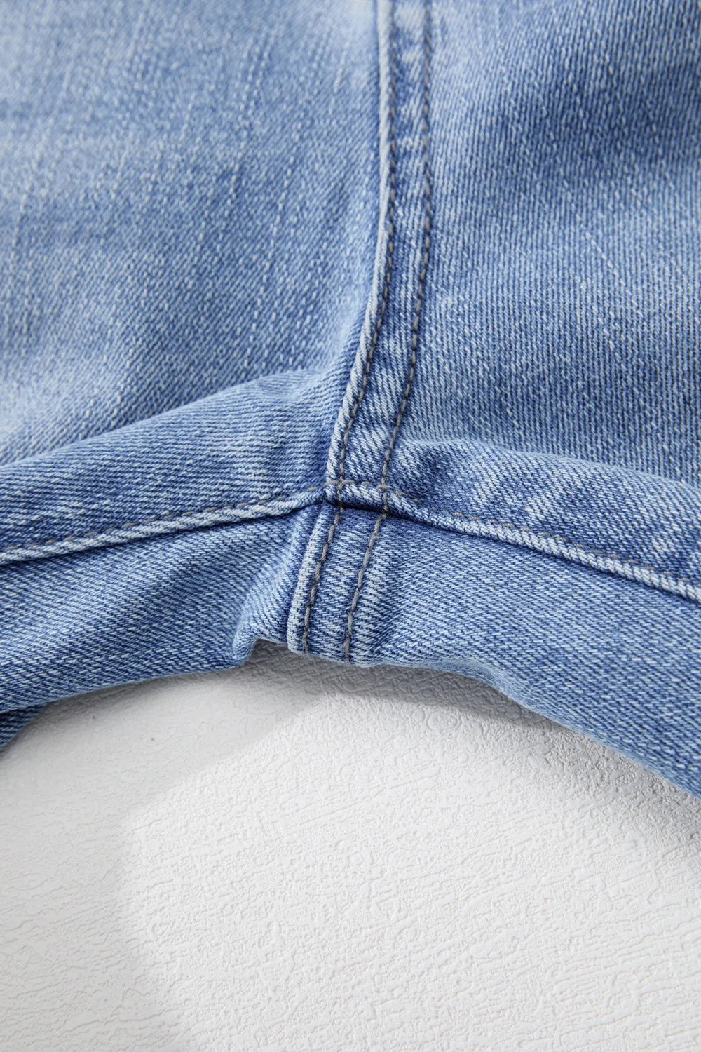 Mineral Wash Raw Hem High Waist Flared Jeans - Tigbul's Variety Fashion Shop