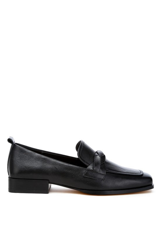 Rag & Co Hostess Genuine Leather Braided Loafers - Tigbul's Variety Fashion Shop