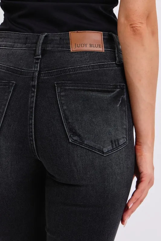 Judy Blue Full Size Midi Rise Tummy Control Skinny Jeans Plus Size - Tigbul's Variety Fashion Shop